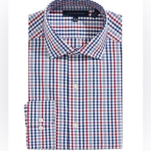 Tommy Hilfiger Multi-Check Dress Shirt-BLUE MULTI-15.5-32/33